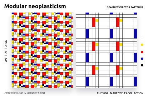 Neoplasticism seamless patterns | Seamless patterns ...