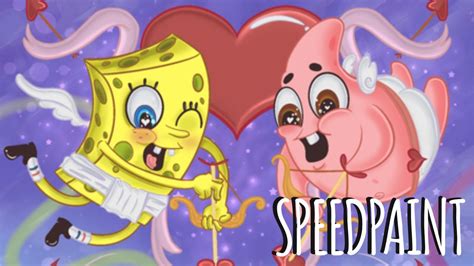Be My Valentine A Spongebob Valentines Day Speedpaint Youtube