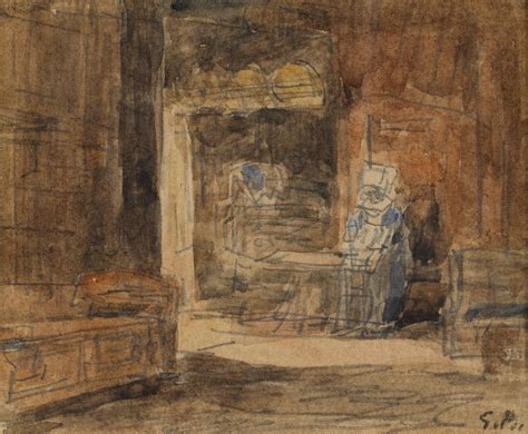 Bonhams Attributed To Eugene Boudin French 1824 1898 A Seated Woman In Profile Also A