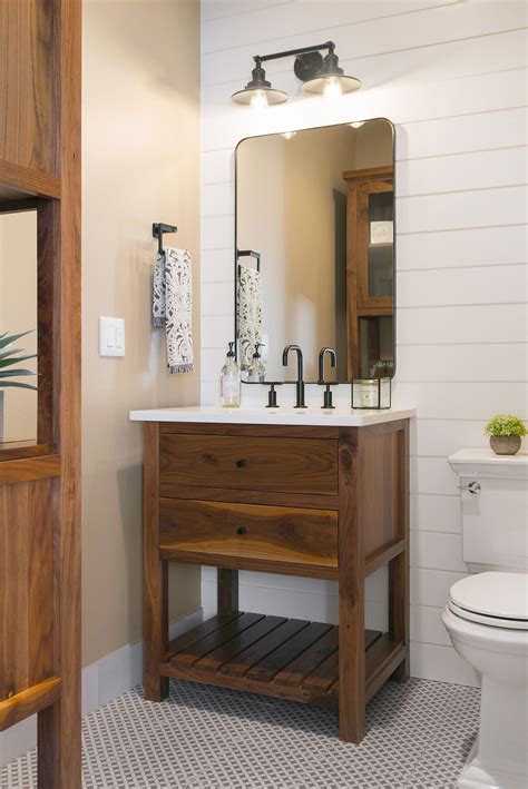 Transitional Powder Room With Rustic Nod Tanna By Design