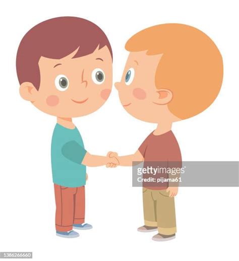 Kids Shaking Hands Cartoon Photos And Premium High Res Pictures Getty