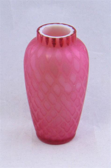 Pink Mop Art Glass Vase