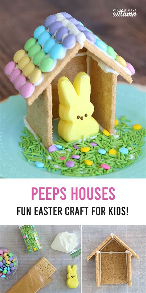 Make A Cute Peeps House Easter Gingerbread Houses Its