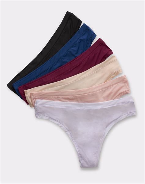 Hanes Womens Super Stretch Microfiber Thong Underwear Comfort Flex
