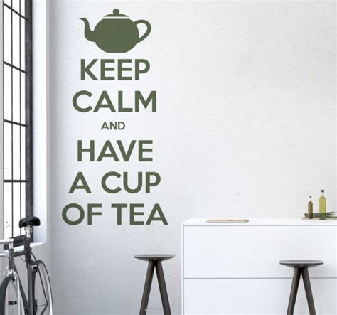 Keep Calm Tea Wall Sticker Tenstickers