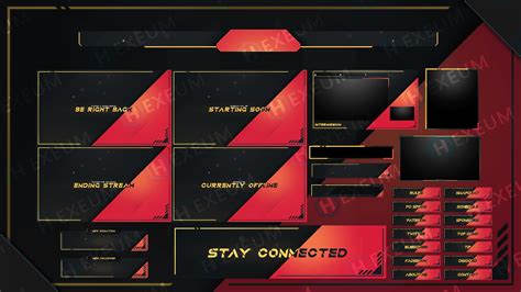 Free Red Twitch Overlays Ultimate Collection