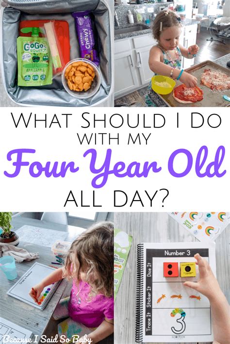 My 4 Year Olds Daily Routine Homeschool Preschool Activities 4 Year