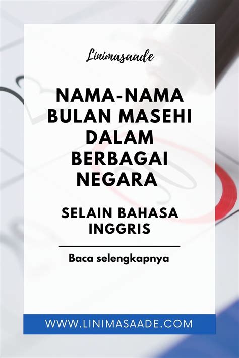 Nama Bulan Dalam Bahasa Melayu Raktualibecanda