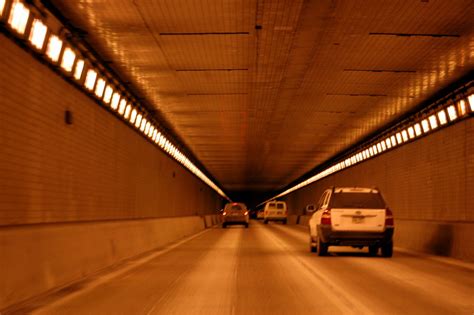 Driving Through The Fort Pitt Tunnel Pittsburgh Pennsylvania