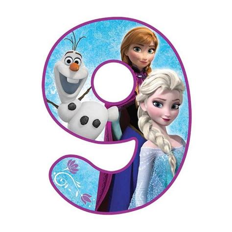 Disney Frozen Number 9 Edible Image