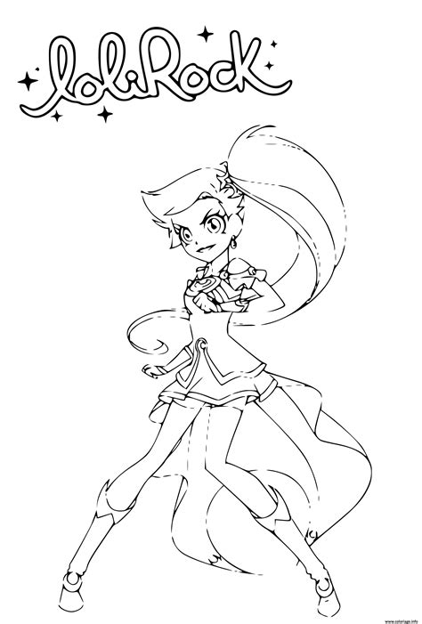 Colour the three lolirock girls, however you want. Coloriage LoliRock Auriana Coloring Page Princess of Volta ...