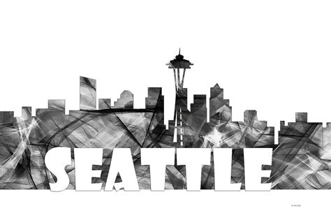 Seattle Washington Skyline Digital Art By Marlene Watson Fine Art America