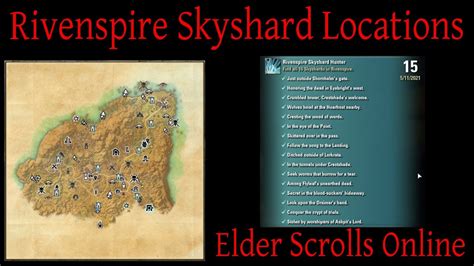 Rivenspire Skyshard Locations Elder Scrolls Online Eso Youtube