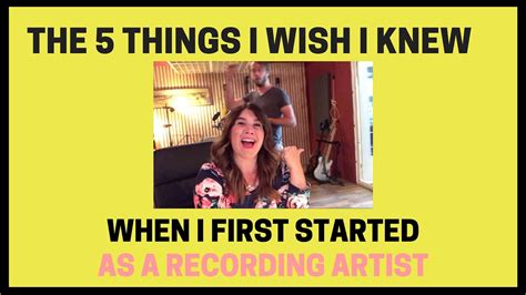 5 Things I Wish Someone Told Me When I First Became A Recording Artist