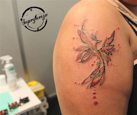 Phoenix Watercolor Tattoo Abstract Tatuaje Acuarela Abstracto De