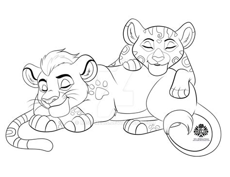 Kion And Fuli Coloring Pages Coloring Pages