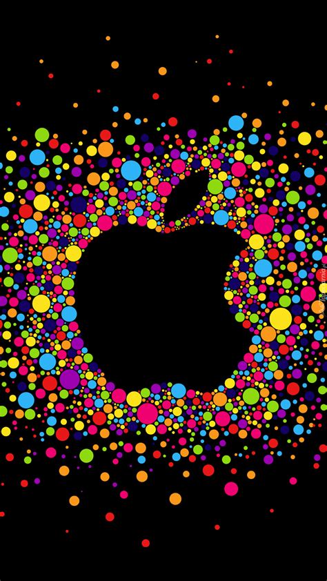 Fajne Tapety Na Telefon Za Darmo - Kolorowe logo jabłkowe - Tapeta na telefon