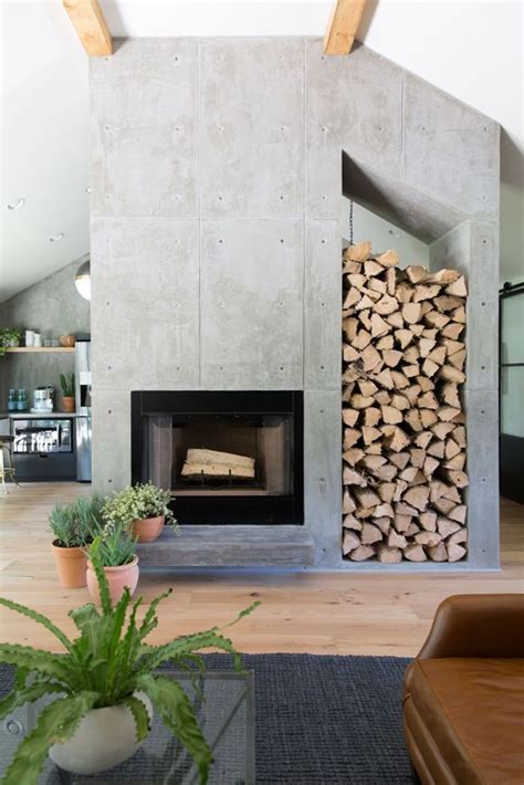 25 Concrete Fireplace Designs That Inspire Shelterness