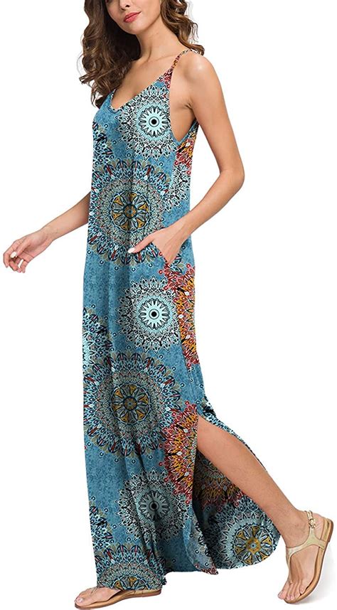 Kyerivs Womens Summer Casual Loose Dress Beach Cover Up Long Cami Maxi Dresses Ebay