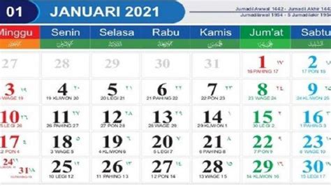 Download Gratis Kalender Indonesia Terbaru Tahun 2021 Lengkap Daftar