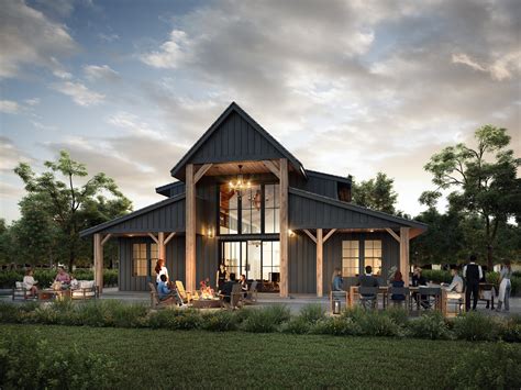 Good And Plenty Authentic Barn Style Lodge House Plan With Massive