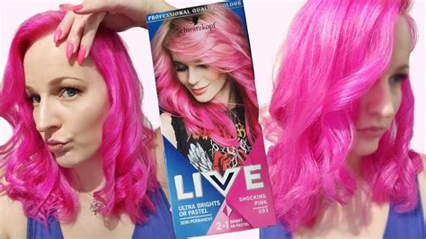 Extreme Shocking Neon Pink Hair With Schwarzkopf Live Colour Dye Youtube