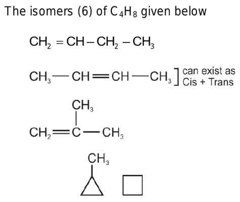 The No Of Structural Isomers Possible For C H Is