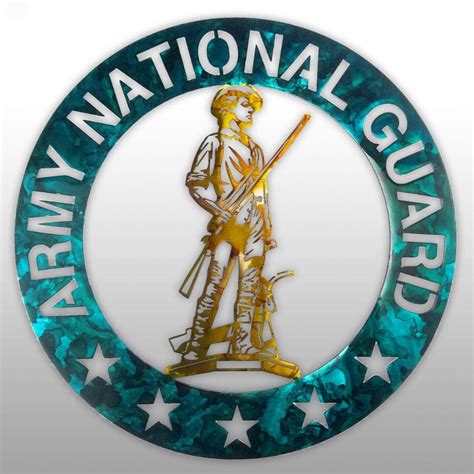 Army National Guard Emblem Single Plate Etsy