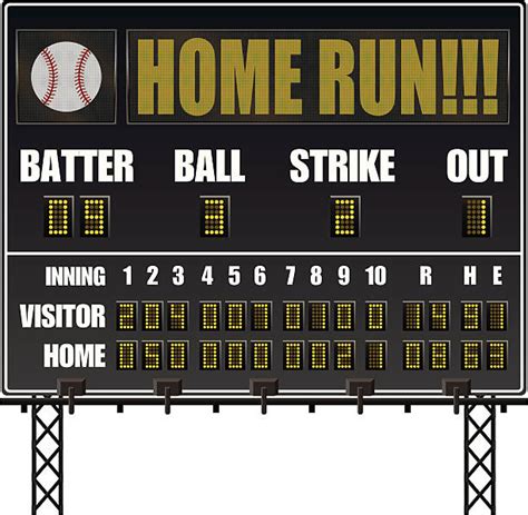Best Baseball Scoreboard Illustrations Royalty Free Vector Graphics
