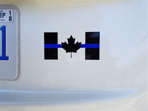 Canadian Thin Blue Line Flag No Background Regular Or Etsy