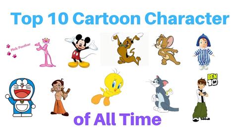 Top 10 Cartoon Character Of All Time Youtube