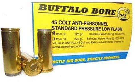 3i 20 Buffalo Bore Ammunition 3i 20 Anti Personnel 45 Colt Lc 225 Gr Hard Cast Wadcutter