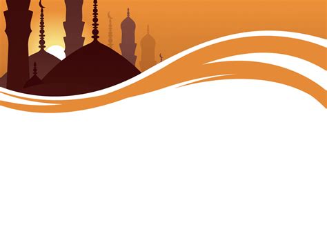 A Mosque On Orange Template Download Free Ppt Backgrounds And Templates