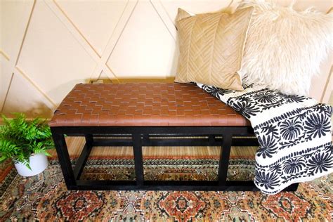 Diy Leather Woven Bench Handmade Haven