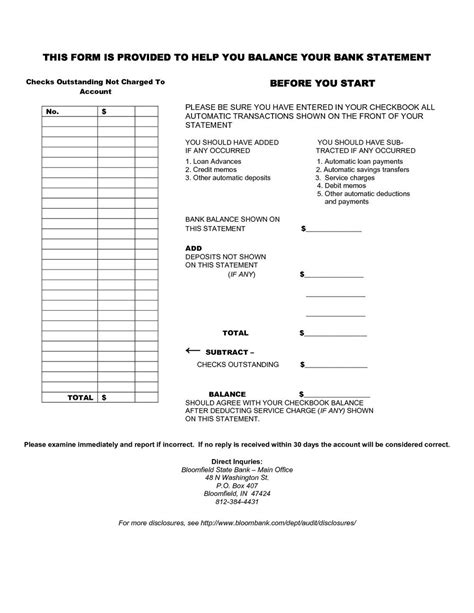 Excel Checking Account Reconciliation Template