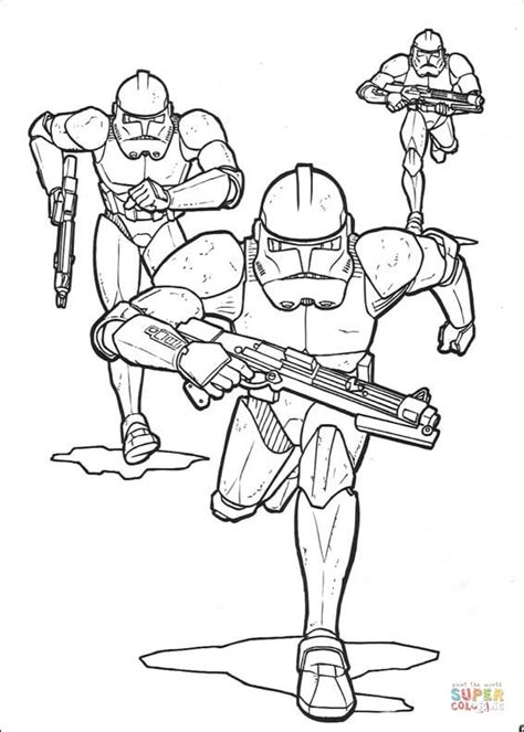 Star Wars Clone Troopers Coloring Page Free Printable