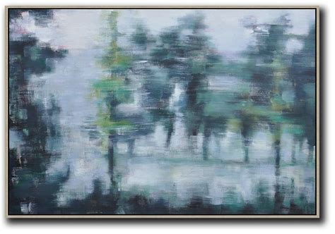 Horizontal Abstract Landscape Oil Painting On Canvasartwork For Sale