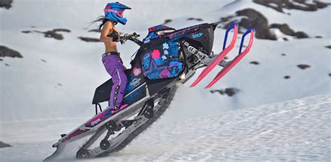 Nice Snowmobile Girl Snowmobiling Girl Horse Trailer