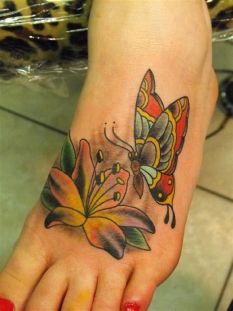 Butterfly Foot Tattoo Design Sheplanet