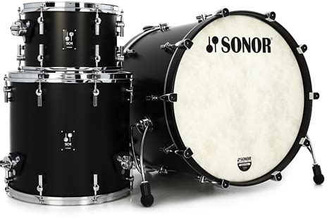 Sonor Sq1 22 Inch 3 Piece Shell Pack Gt Black Reverb