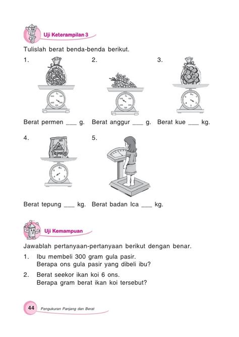 Latihan Soal Satuan Berat Kelas 2 Riset