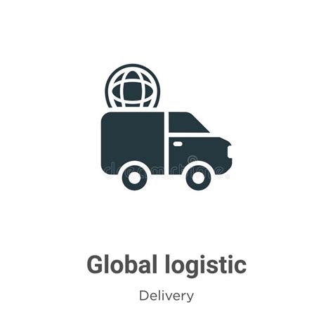 Global Logistic Vector Icon On White Background Flat Vector Global