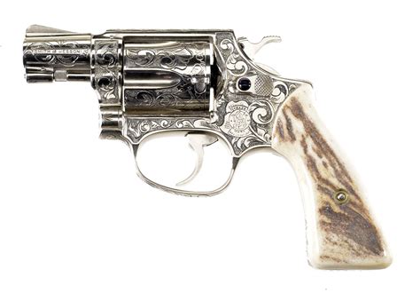 Engraved Smith And Wesson Model 36 Double Action Revolver Rock Island