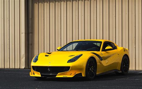 Ferrari F12 Berlinetta 2017 Tdf Yellow Sports Car Italian Cars