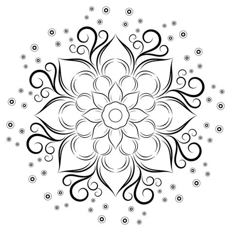 Mandala Flower With Curl Details 957758 Vector Art At Vecteezy