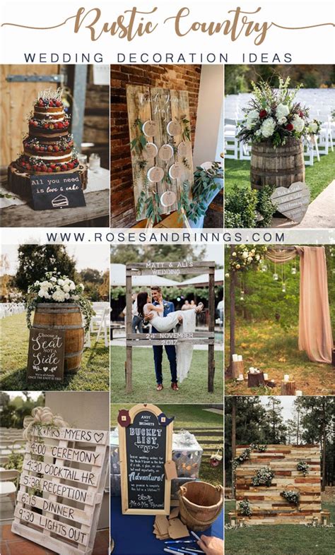 20 Rustic Country Wedding Decor Ideas Roses And Rings