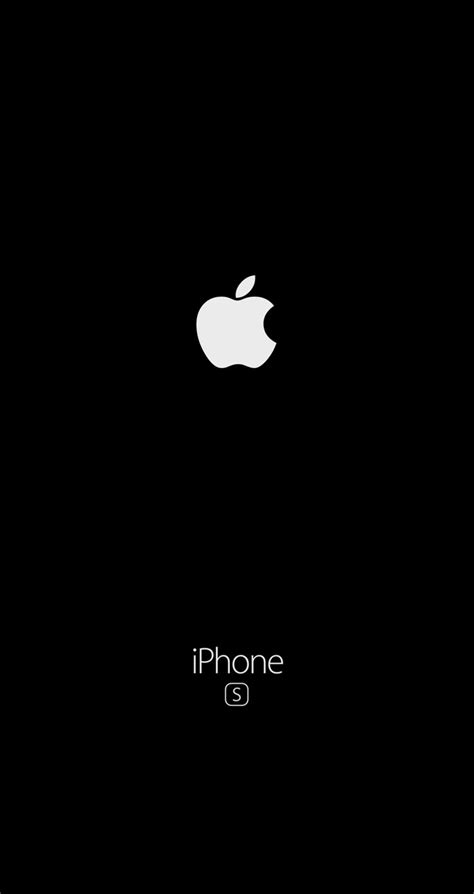 Iphone 6s Wallpaper Black Logo Apple Fond Décran Noir Apple Logo