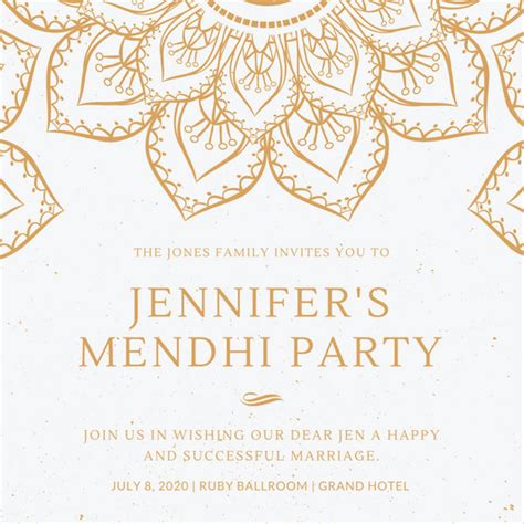 Mehndi invitation design, element for decoration cards, floral line art paisley ornament. Blank Mehndi Invitation / Mehndi invitation | Etsy - Use ...