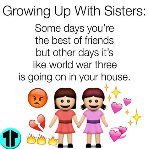 Why we can never escape our siblings. Growing up with sisters | Sister quotes funny, Sisters ...
