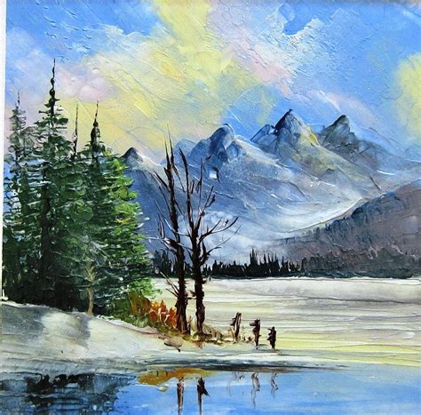 Watercolor Mountain Scene At Explore Collection Of
